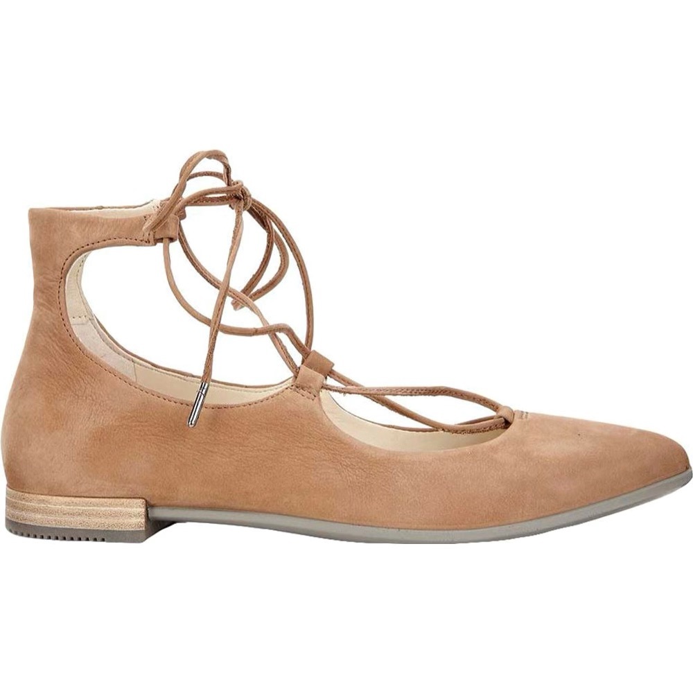 NIB - ECCO Tie Up Ballet Flats Sz 8